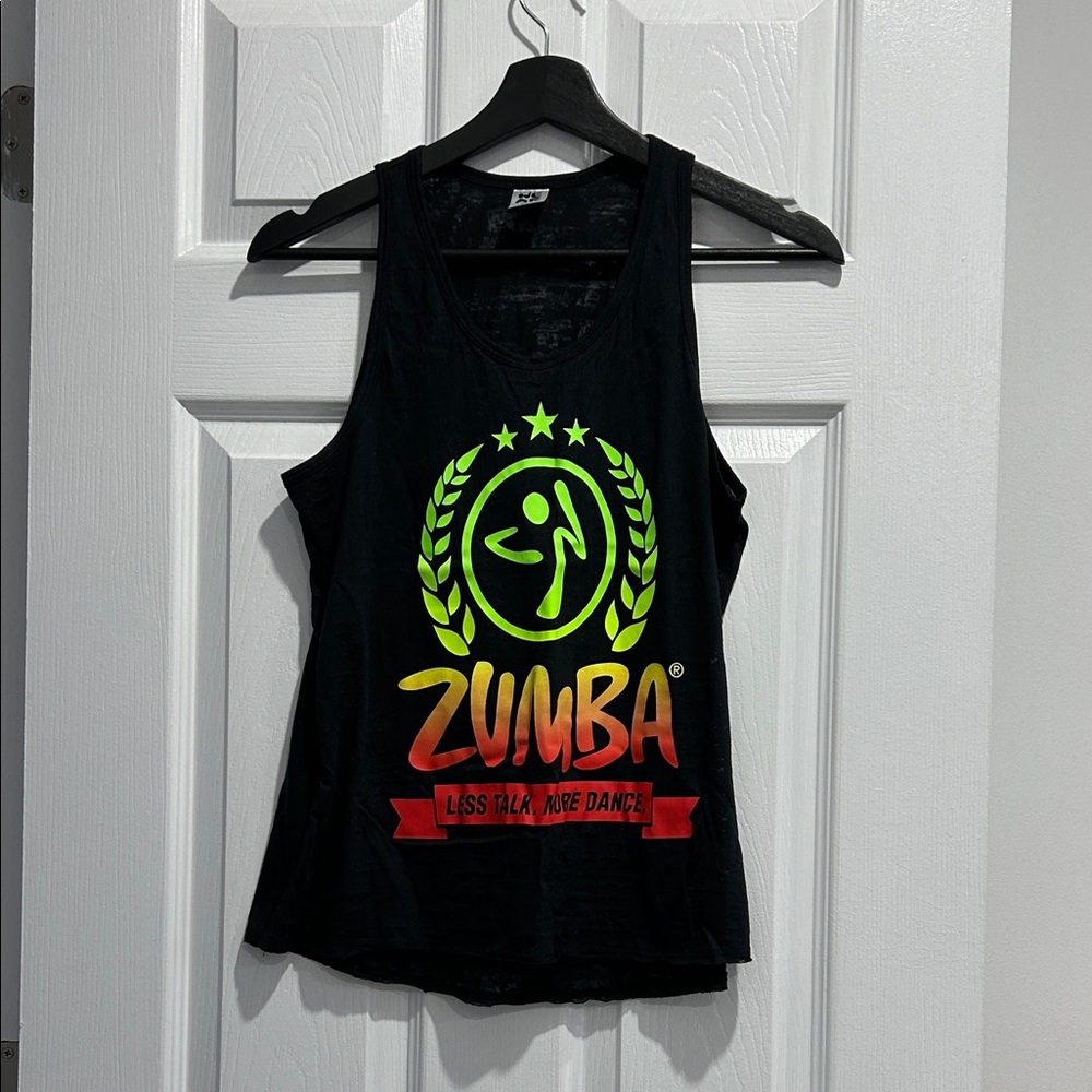 ZUMBA SALE! Black Tank with Neon Accents